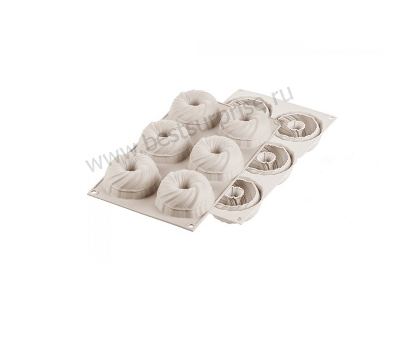 Силиконовая форма для пирожных Mini intreccio (Мини Плетение), Silikomart - 5ca1f8369ff69 stampo mini intreccio per tortine del diametro di 8 cm da silikomart