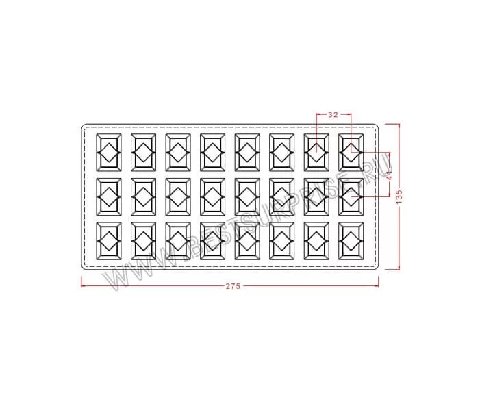 Поликарбонатная форма для шоколада IM69, Implast - polycarbonate mold for chocolate im69 jpg